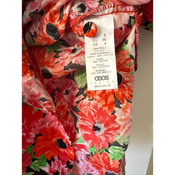 ASOS Floral Mini Wrap Dress - Picture 6 of 9